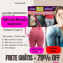 (Compre 3 leve 6) - Calcinhas sem Costura Corte Laser Modeladora🔥ENVIO IMEDIATO (SOMENTE HOJE!)+ Frete Grátis 📦