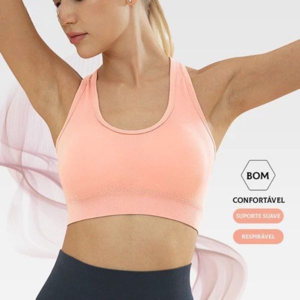Kit 2 Top Academia Sutiã Esportivo Fitness Sustentação