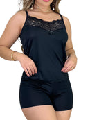 Pijama Baby Doll Sexy Premium Detalhe de Renda