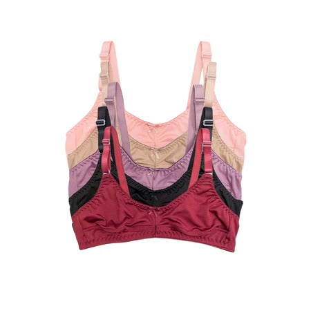 Kit 5 Sutiã Sem Bojo Reforçado Microfibra