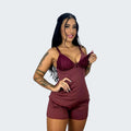 Baby Doll Amamentação para Maternidade Pijama Gestante Pós Parto Abre Fácil