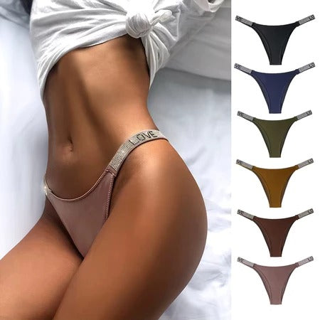 Kit 6 Calcinhas Fio Dental com Strass Love Secret Lisa