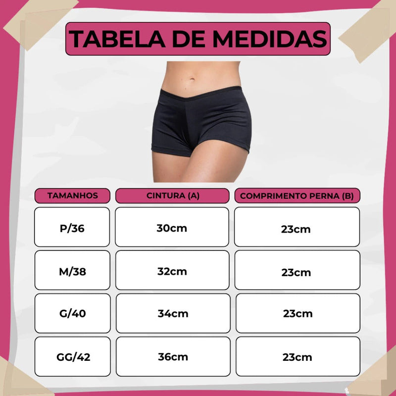 Kit 2 Short Feminino Anágua Segunda Pele