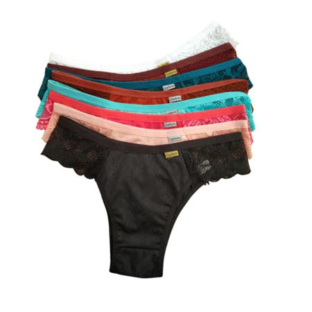 Kit com 10 unidades de Calcinha fio dental Levíssima Lingerie