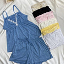 Pijama Feminino Baby Doll Suede Com Busto Alcinha Malha Fria