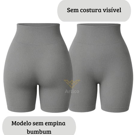 Shorts Fitness Canelado Academia Zero Transparencia
