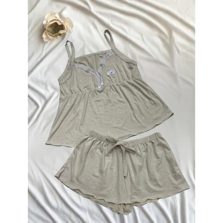 Pijama Feminino Baby Doll Suede Com Busto Alcinha Malha Fria